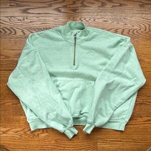 Men's Mint Green Half-Zip Sweater